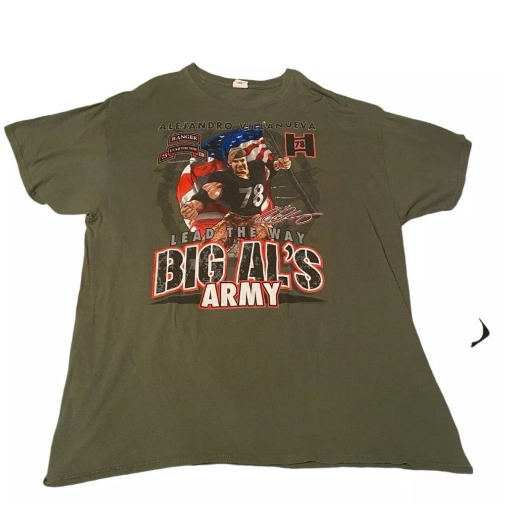 Big Als Pittsburgh Steelers Villeneuva Shirt Pro Football Player Men’s Size XL